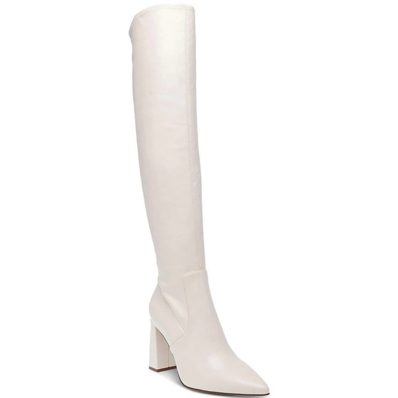 Wild Pair Shoes - Wild Pair Womens EILEENE Ivory Knee-High Boots Shoes 9.5M